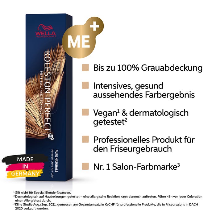 Wella Koleston Perfect Me+ Pure Naturals Haarfarbe Dunkelblond 6/0 60 ml