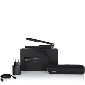 ghd unplugged Styler schwarz + mini paddle Brush gratis