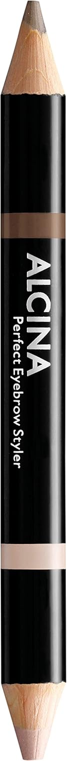 ALCINA Perfect Eyebrow Styler light 010 - intensiviert und korrigiert Brauenfarbe - definiert die Form der Augenbrauen durch praezises Zeichnen - 2in1: Styler + Highlighter