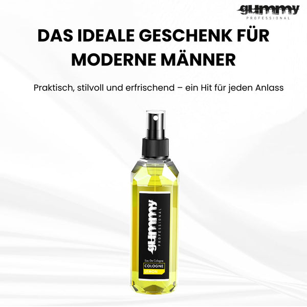 Gummy Zitronen Eau de Cologne 400 ml – Erfrischendes After Shave Spray – Langanhaltender Zitrusduft fuer Maenner & Frauen – Barber Cologne fuer Frische & Pflege