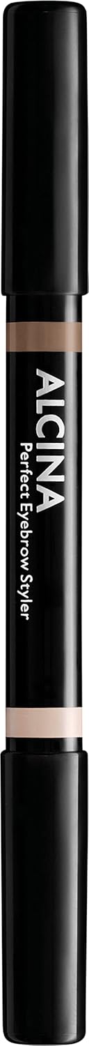 ALCINA Perfect Eyebrow Styler light 010 - intensiviert und korrigiert Brauenfarbe - definiert die Form der Augenbrauen durch praezises Zeichnen - 2in1: Styler + Highlighter