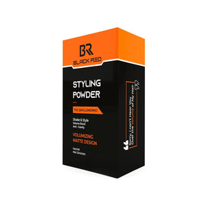 Black Red-Hair Styling Powder Wax Haarpuder 20 Gr Permanent Matt (Volumizing Matte Design)