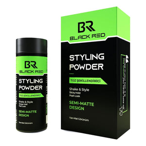 Black Red Styling Powder Wax Semi Matte 20gr