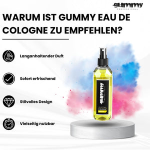Gummy Zitronen Eau de Cologne 400 ml – Erfrischendes After Shave Spray – Langanhaltender Zitrusduft fuer Maenner & Frauen – Barber Cologne fuer Frische & Pflege