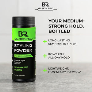 Black Red Styling Powder Wax Semi Matte 20gr
