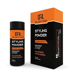 Black Red-Hair Styling Powder Wax Haarpuder 20 Gr Permanent Matt (Volumizing Matte Design)