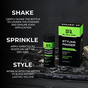 Black Red Styling Powder Wax Semi Matte 20gr