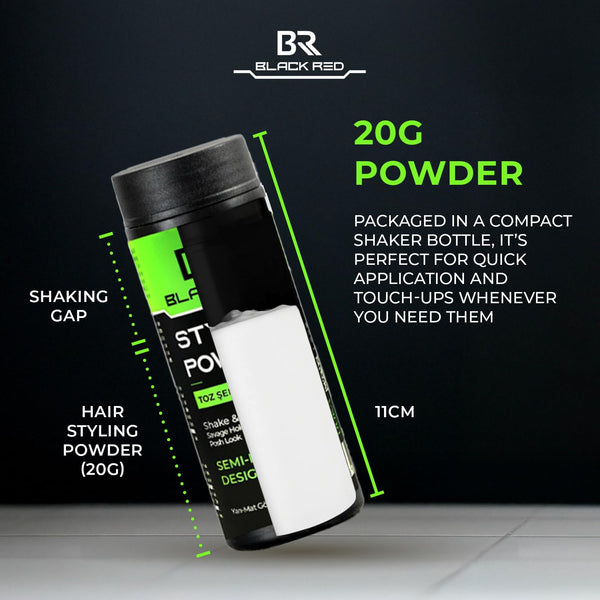 Black Red Styling Powder Wax Semi Matte 20gr