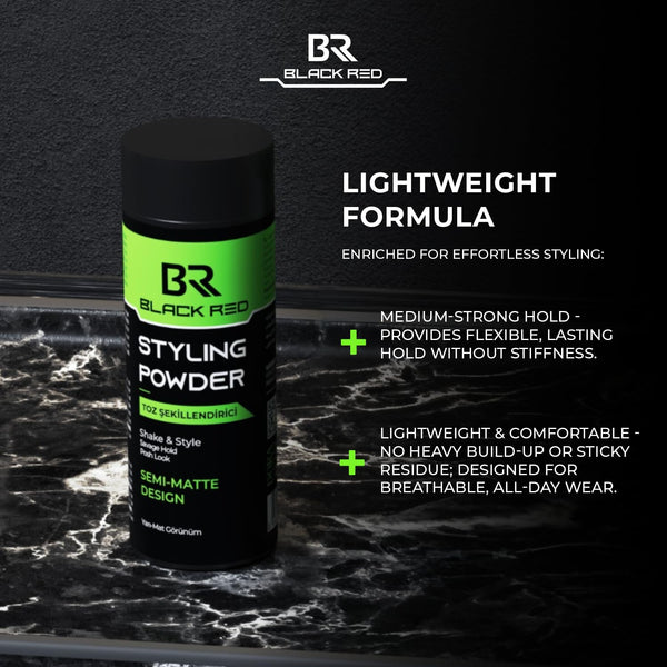 Black Red Styling Powder Wax Semi Matte 20gr