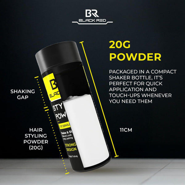 black red® Texturising Hair Styling Powder, 20 gr: (Strong Touch Design) Strong Touch with Our Special Formula for Men and Women