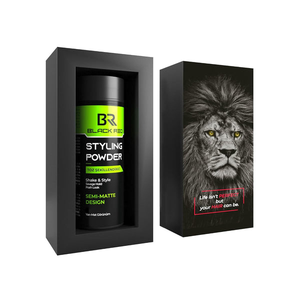 Black Red Styling Powder Wax Semi Matte 20gr