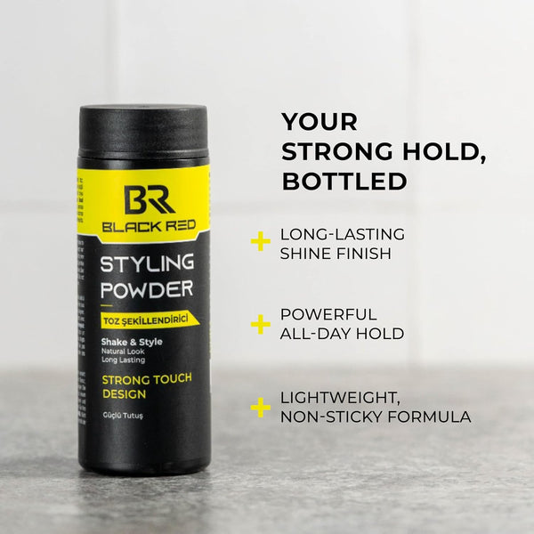 black red® Texturising Hair Styling Powder, 20 gr: (Strong Touch Design) Strong Touch with Our Special Formula for Men and Women