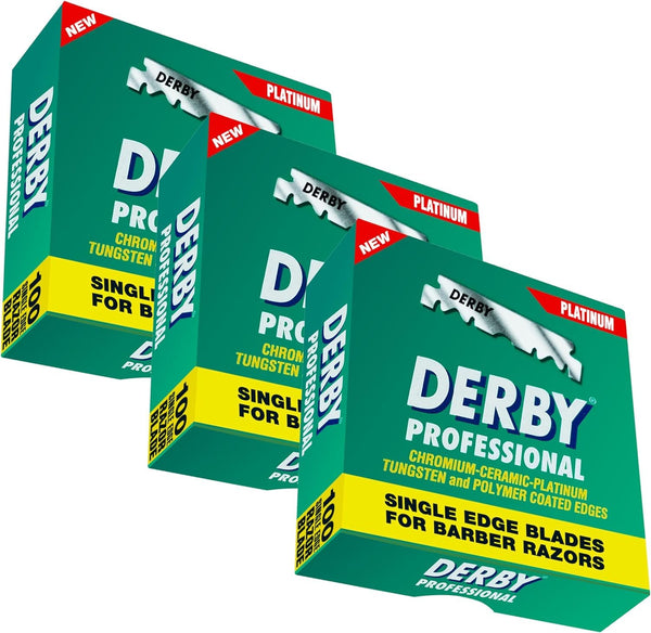Derby Rasierklingen Professional 300 / Dreierpack - 3 x 100 Stueck rostfrei einzeln verpackt