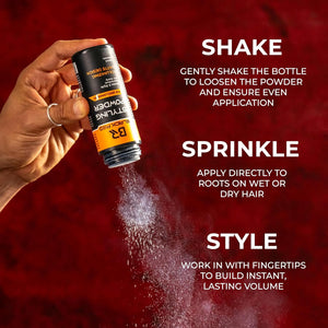 Black Red-Hair Styling Powder Wax Haarpuder 20 Gr Permanent Matt (Volumizing Matte Design)