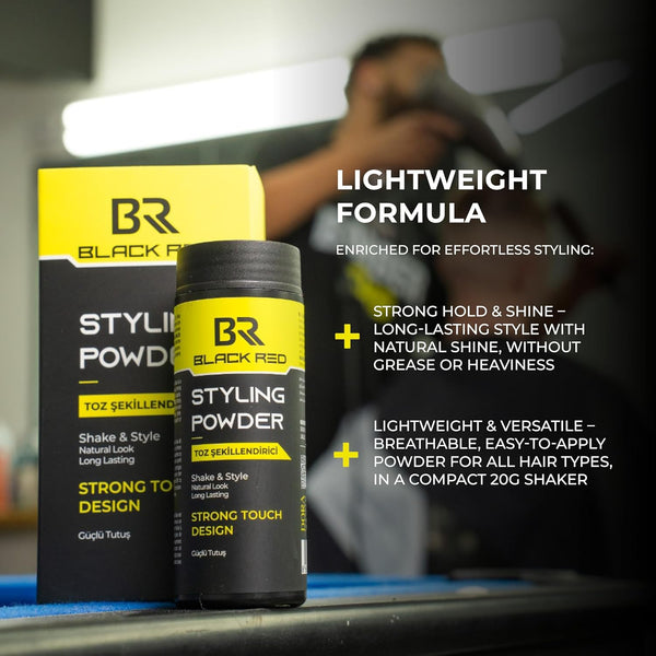 black red® Texturising Hair Styling Powder, 20 gr: (Strong Touch Design) Strong Touch with Our Special Formula for Men and Women