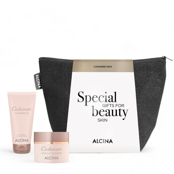 Alcina Geschenkset Cashmere Skin - Handbalm 50ml + Gesichtscreme 50ml + Tasche
