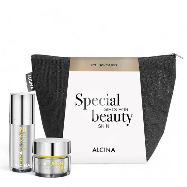 Alcina Geschenkset Hyaluron 2.0 Skin - Face Cream 50ml + Face Gel 30ml + Tasche