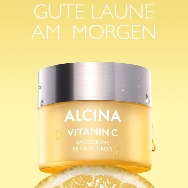 Alcina Geschenkset Vitaminpower Skin - Vitamin C Tagescreme 50ml + Retinol Nachtcreme 50ml + Tasche