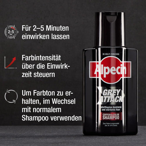 Alpecin Grey Attack Coffein & Color Shampoo 200 ml