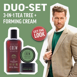 American Crew Geschenkset - 3 in 1 Tea Tree Shampoo 250ml + Forming Cream 50g