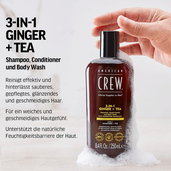 American Crew Ginger & Tea Energizing 3-in-1 Shampoo 250ml