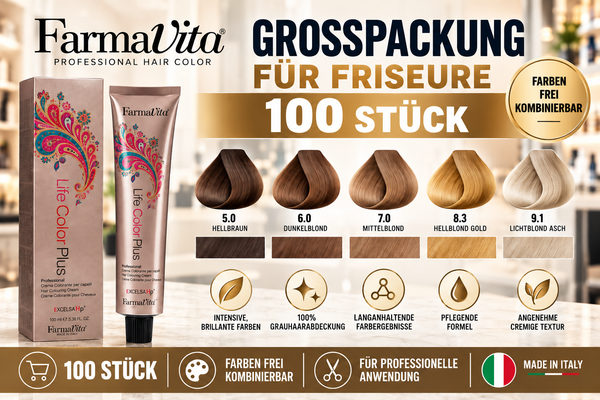Farmavita Life Color Plus Haarfarbe 100 ml –  Großpackung für Friseure