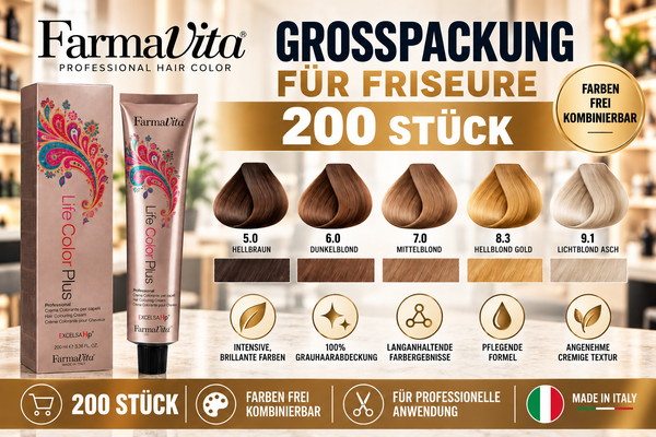 Farmavita Life Color Plus Haarfarbe 100 ml –  Großpackung für Friseure