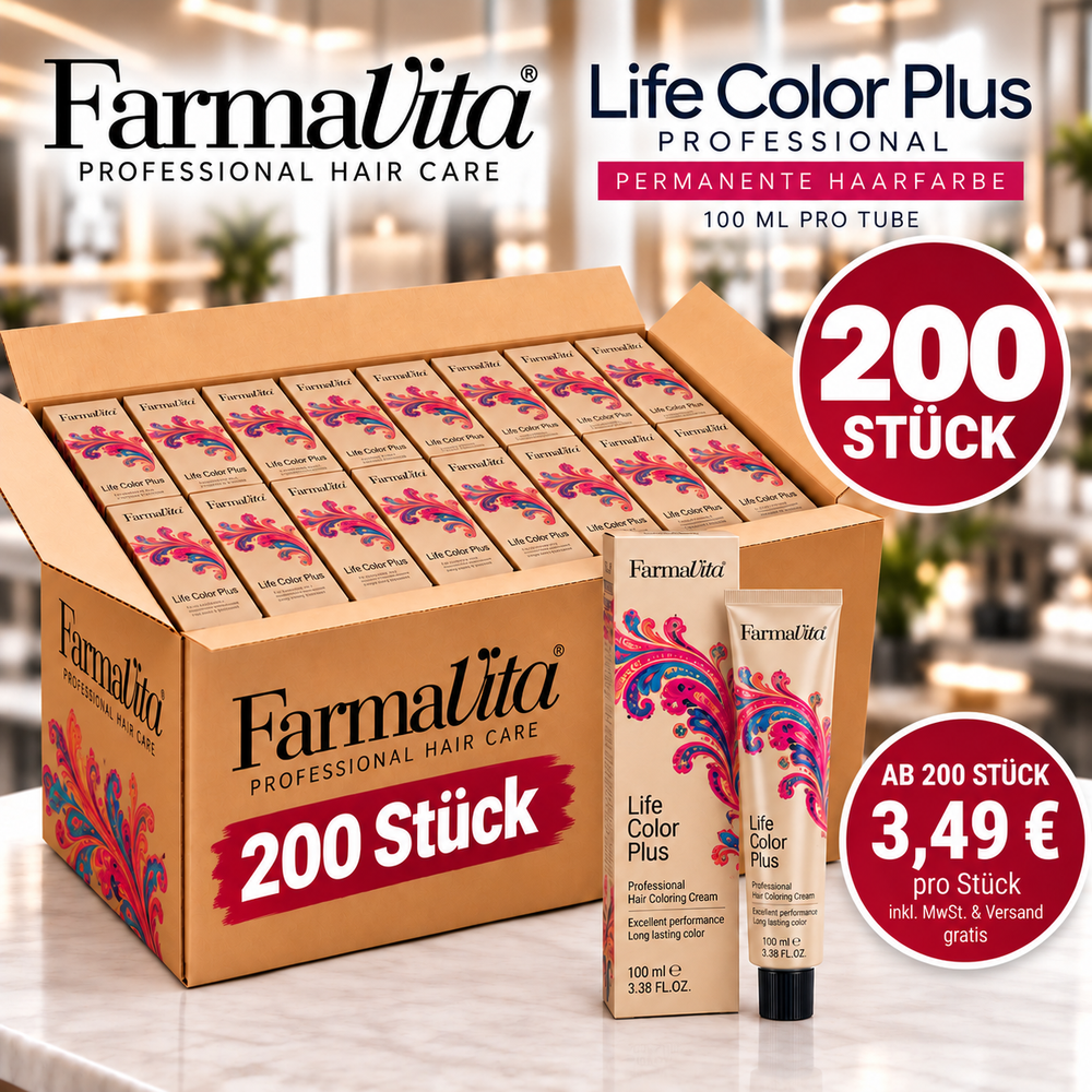 Farmavita Life Color Plus Haarfarbe 100 ml –  Großpackung für Friseure