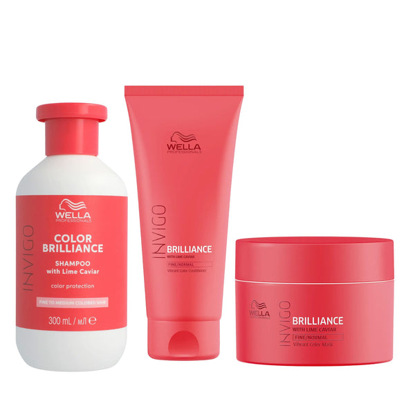 Wella Professionals Invigo Color Brilliance Set B - Shampoo 300ml + Conditioner 200ml + Mask 150ml