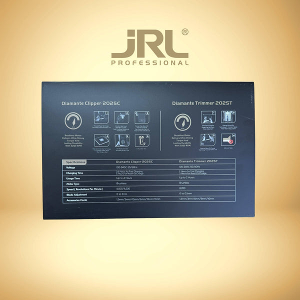 JRL Diamante Clipper & Trimmer Combo Kit Gelb