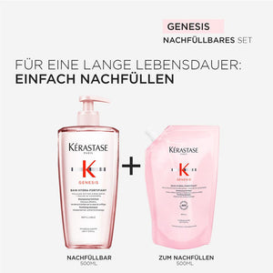 Kèrastase Genesis Bain Hydra-Fortifiant Refill Bundle - Shampoo 500 ml + Nachfüllpack 500 ml