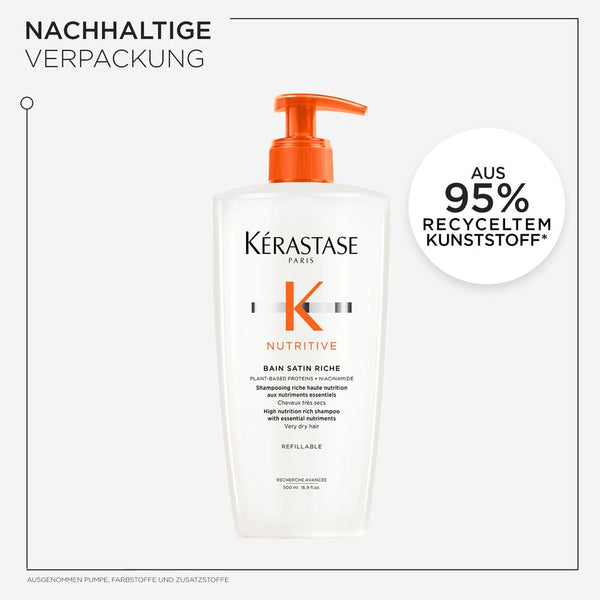 Kérastase Nutritive Bain Satin Riche Refill Bundle - Shampoo 500 ml + Nachfüllpack 500 ml