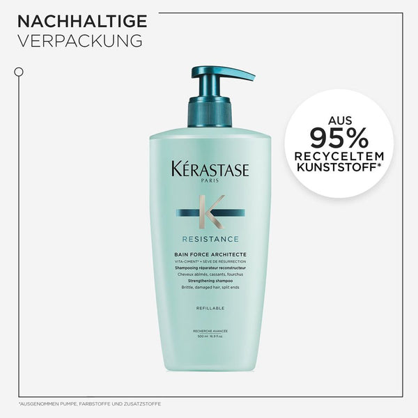 Kérastase Resistance Bain Force Architecte Refill Bundle - Shampoo 500 ml & Nachfüllpack 500 ml