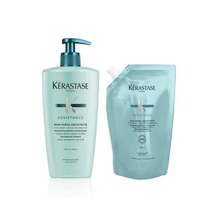 Kérastase Resistance Bain Force Architecte Refill Bundle - Shampoo 500 ml & Nachfüllpack 500 ml