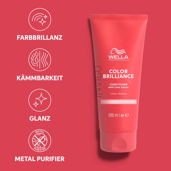 Wella Professionals Invigo Color Brilliance Geschenkset Shampoo 300 ml + Conditioner 200 ml + Mask 150 ml + Kosmetikbeutel