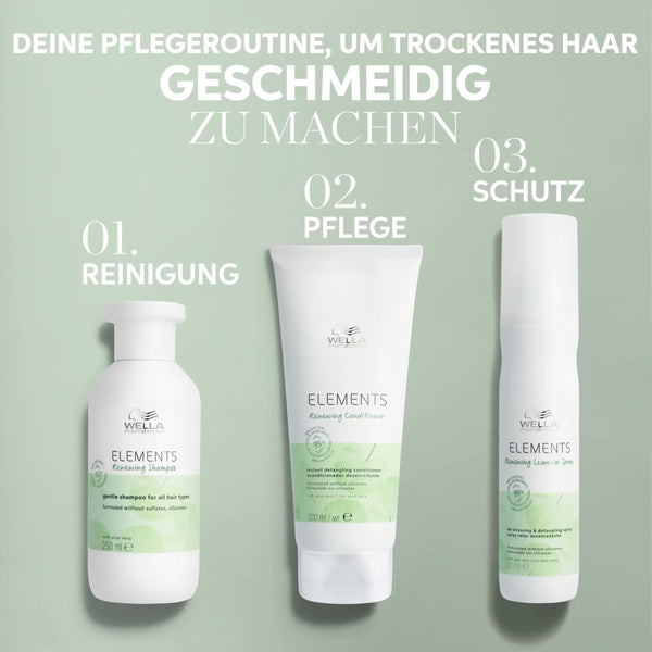 Wella Professionals Elements Renewing Frühling Set II - Shampoo 250 ml + Conditioner 200 ml + Renewing Leave-In Spray 150ml