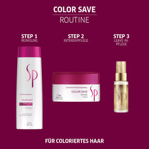 Wella SP System Professional Color Save Gift Box - Shampoo 250 ml + Mask 200 ml + Luxe Oil 30 ml