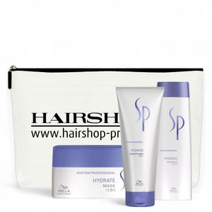 Wella SP System Professional Hydrate Geschenkset Shampoo 250ml + Conditioner 200ml + Mask 200ml +  Kosmetikbeutel gratis