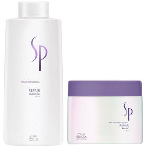 Wella SP System Professional Repair Set Shampoo 1000 ml + Mask 400 ml