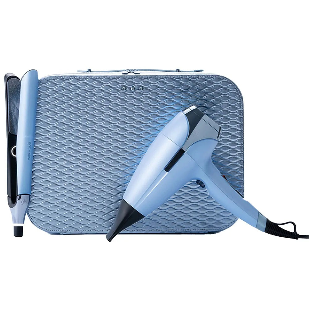ghd chronos styler & helios Haartrockner Icy Blue Geschenkset